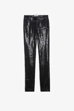 Zadig & Voltaire Prune Sequin Pants Black 11 Zadig & Voltaire Prune Sequin Pants Black -Zadig & Voltaire Shop WWPA00777 NOIR