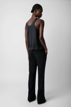 Zadig & Voltaire Poxy Silk Pants Black 8 Zadig & Voltaire Poxy Silk Pants Black -Zadig & Voltaire Shop WWPA00794 NOIR 5