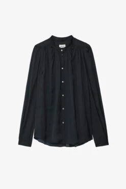 Zadig & Voltaire Tchin Satin Blouse Black 7 Zadig & Voltaire Tchin Satin Blouse Black -Zadig & Voltaire Shop WWSH00519 NOIR 1