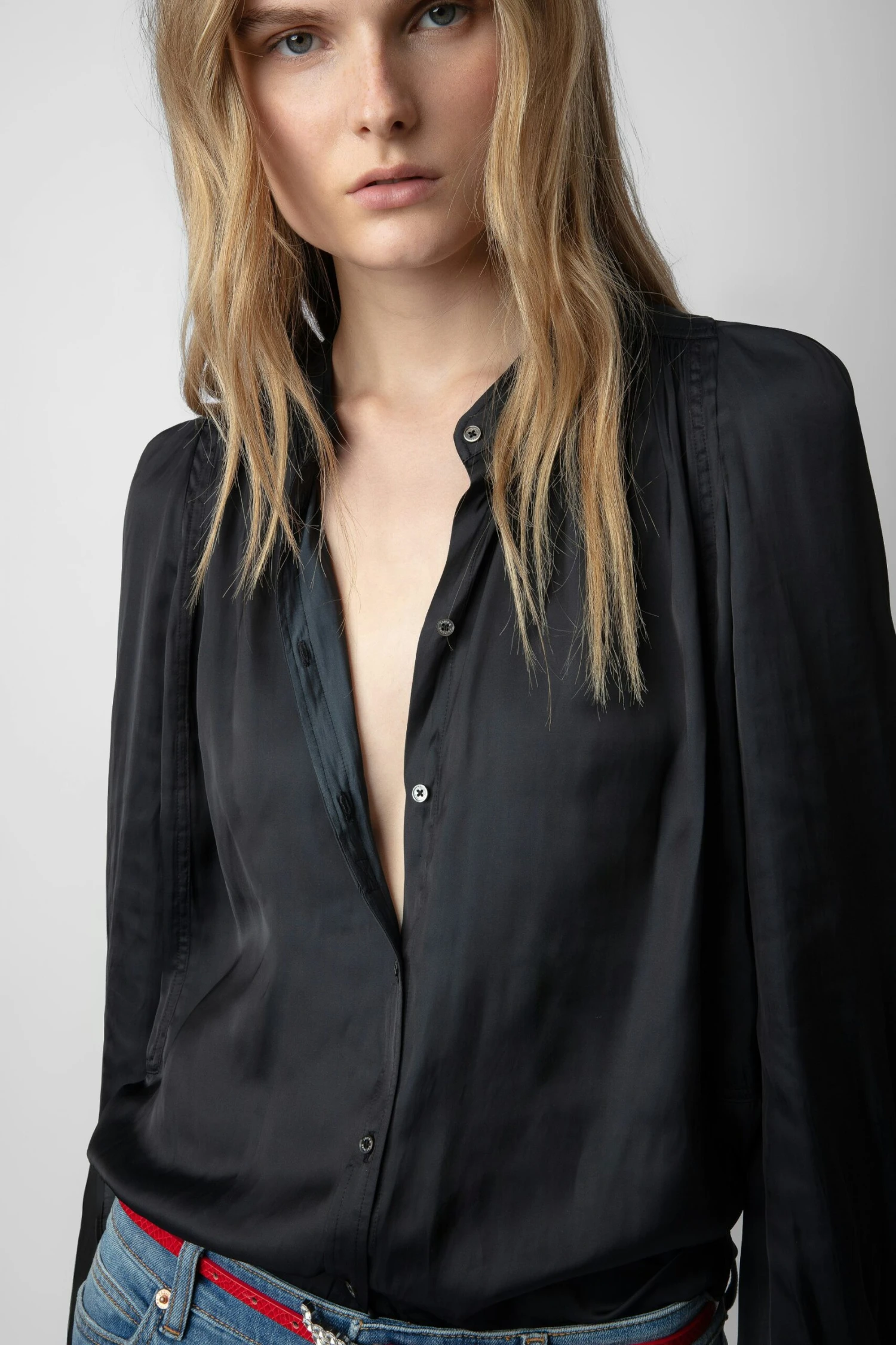 Zadig & Voltaire Tchin Satin Blouse Black 3 Zadig & Voltaire Tchin Satin Blouse Black - Image 3