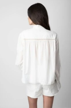 Zadig & Voltaire Tricia Shirt White -Zadig & Voltaire Shop WWSH00549 BLANC 6 1