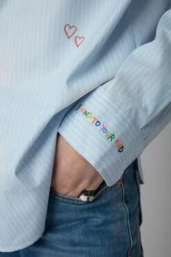 Zadig & Voltaire Taskiz Shirt Blue -Zadig & Voltaire Shop WWSH00553 BLEU 4