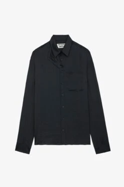 Zadig & Voltaire Tyrone Satin Shirt Black 16 Zadig & Voltaire Tyrone Satin Shirt Black -Zadig & Voltaire Shop WWSH00558 NOIR