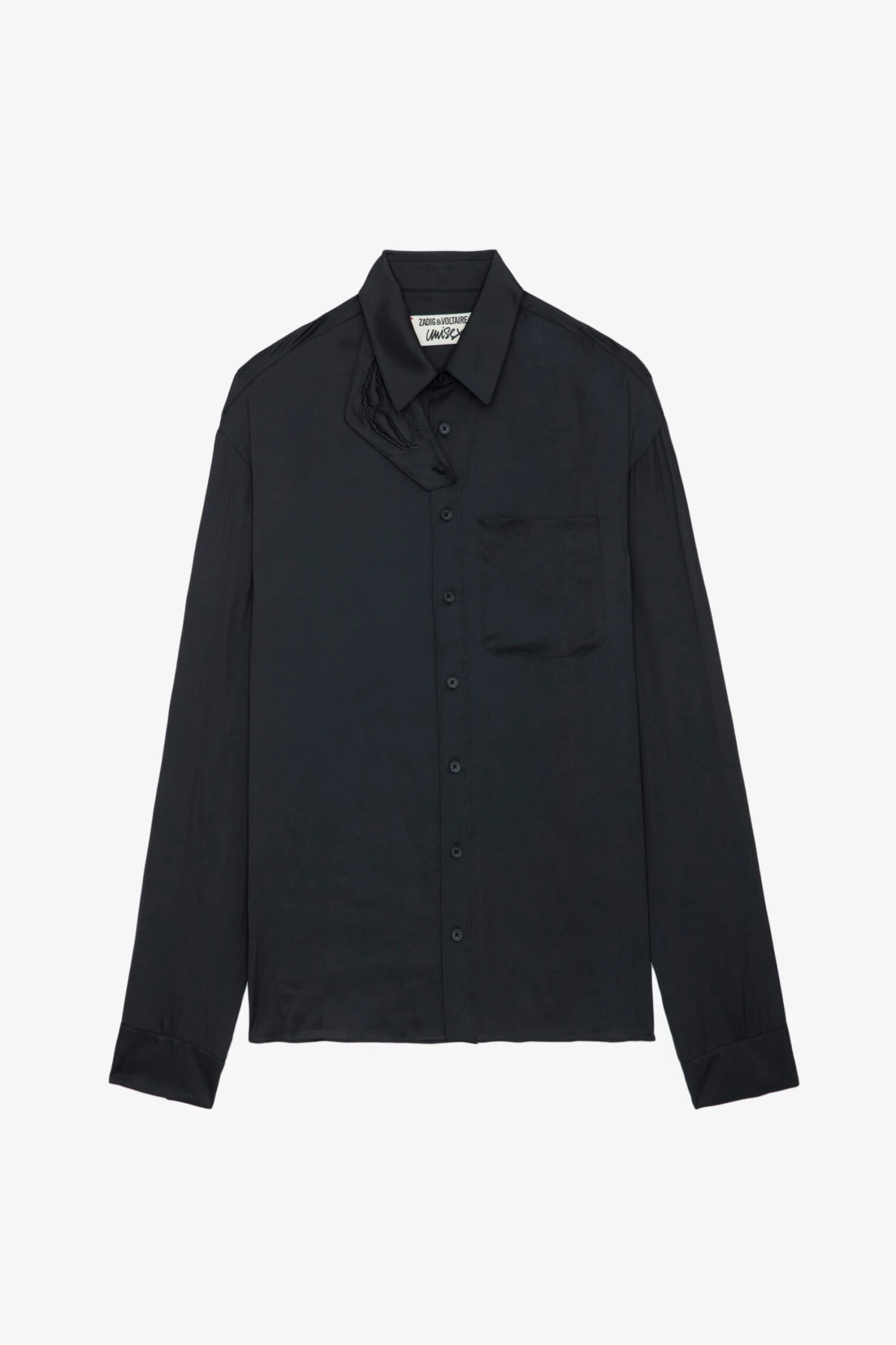 Zadig & Voltaire Tyrone Satin Shirt Black 7 Zadig & Voltaire Tyrone Satin Shirt Black - Image 7