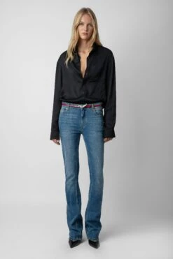 Zadig & Voltaire Tyrone Satin Shirt Black