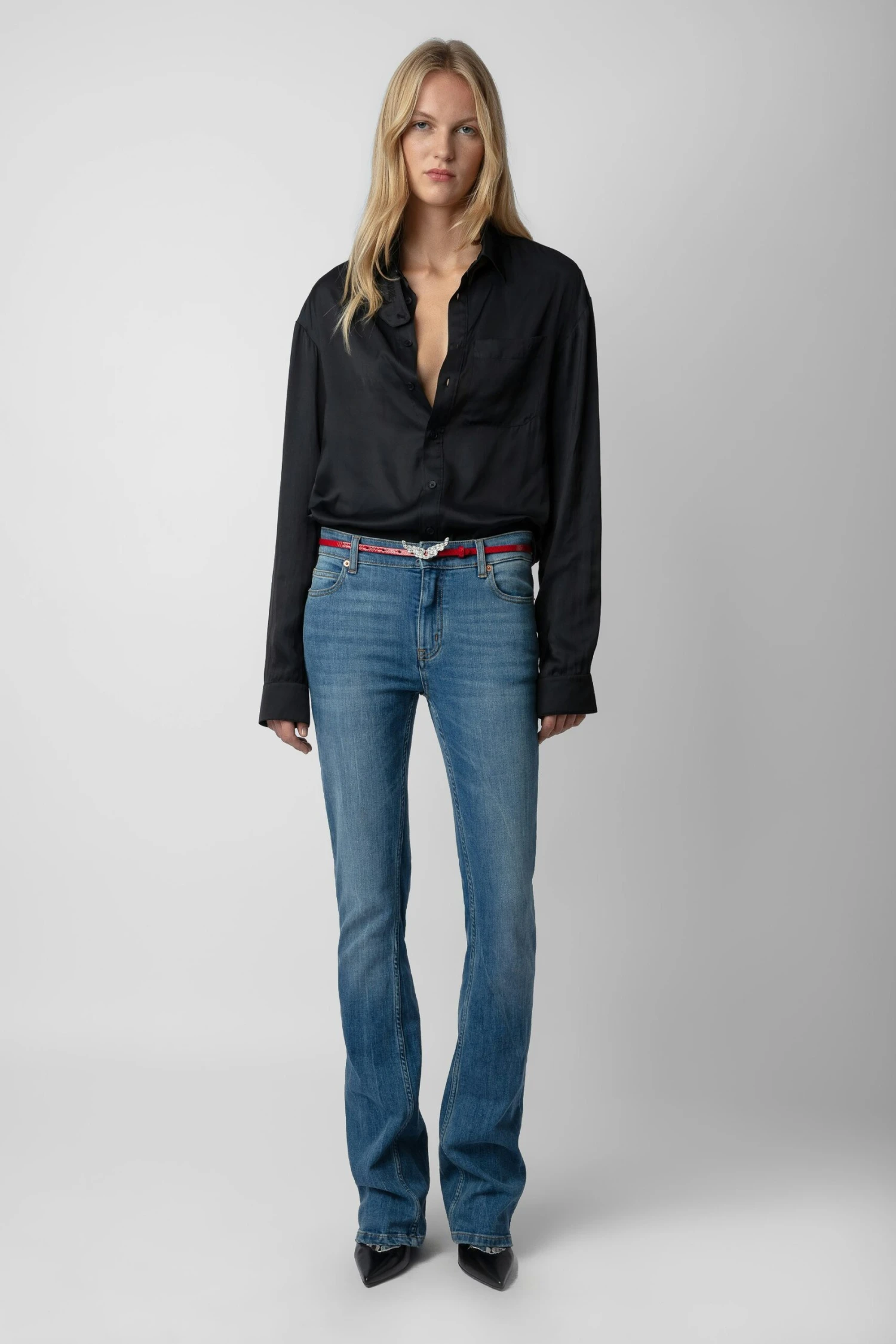 Zadig & Voltaire Tyrone Satin Shirt Black 1 Zadig & Voltaire Tyrone Satin Shirt Black