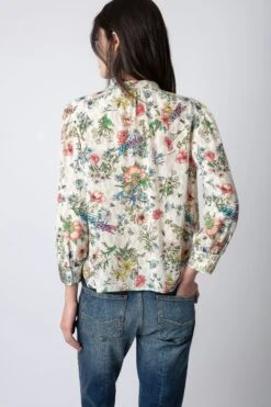 Zadig & Voltaire Tadeo Diamanté Silk Blouse Vanille -Zadig & Voltaire Shop WWSH00563 VANILLE 6