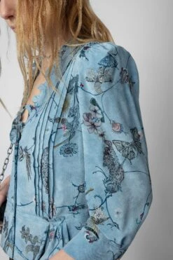 Zadig & Voltaire Talixia Diamanté Blouse Glacier -Zadig & Voltaire Shop WWSH00564 GLACIER 6