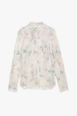 Zadig & Voltaire Tchin Satin Blouse Mastic -Zadig & Voltaire Shop WWSH00567 MASTIC