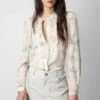 Zadig & Voltaire Tchin Satin Blouse Mastic
