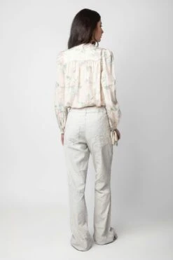 Zadig & Voltaire Tchin Satin Blouse Mastic -Zadig & Voltaire Shop WWSH00567 MASTIC 5 1