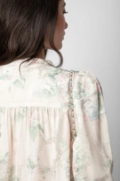 Zadig & Voltaire Tchin Satin Blouse Mastic -Zadig & Voltaire Shop WWSH00567 MASTIC 6 1