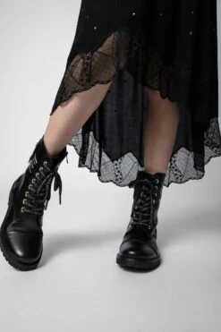 Zadig & Voltaire Joslin Strass Skirt Black -Zadig & Voltaire Shop WWSK00337 NOIR 4