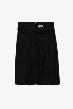 Zadig & Voltaire Joji Satin Skirt Black -Zadig & Voltaire Shop WWSK00368 NOIR