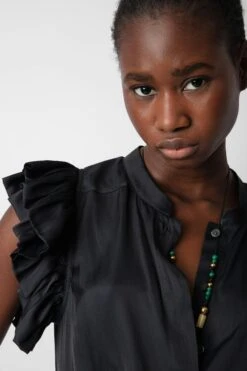 Zadig & Voltaire Tiza Satin Top Black -Zadig & Voltaire Shop WWTO00197 NOIR 4