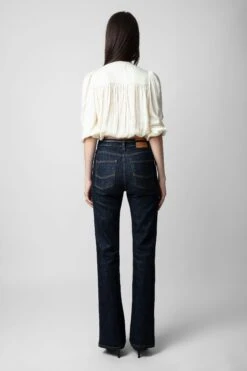 Zadig & Voltaire Tyfon Satin Top Sugar -Zadig & Voltaire Shop WWTO00213 SUGAR 5