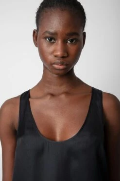 Zadig & Voltaire Carys Satin Top Black -Zadig & Voltaire Shop WWTO00221 NOIR 4