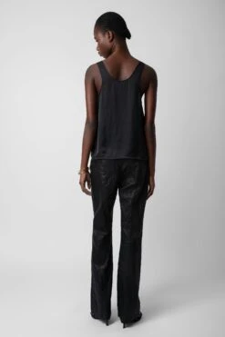 Zadig & Voltaire Carys Satin Top Black -Zadig & Voltaire Shop WWTO00221 NOIR 5