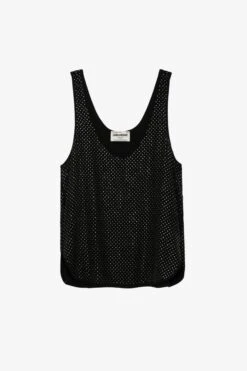 Zadig & Voltaire Carys Diamanté Silk Top Black 9 Zadig & Voltaire Carys Diamanté Silk Top Black -Zadig & Voltaire Shop WWTO00222 NOIR