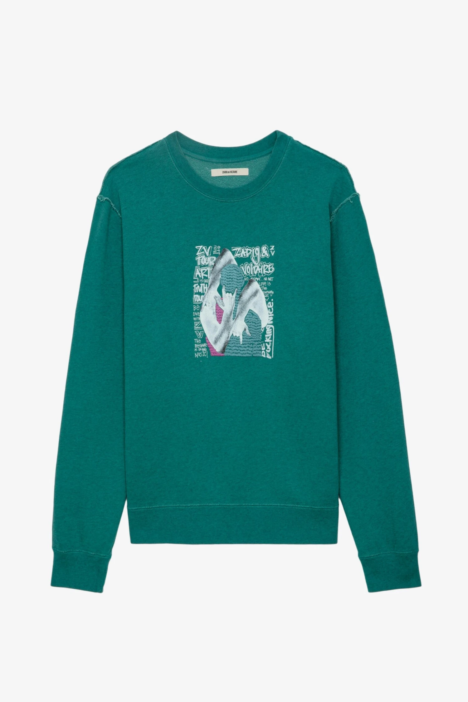 Zadig & Voltaire Simba Sweatshirt Aqua 1 Zadig & Voltaire Simba Sweatshirt Aqua