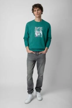 Zadig & Voltaire Simba Sweatshirt Aqua 8 Zadig & Voltaire Simba Sweatshirt Aqua -Zadig & Voltaire Shop jmss00240 aqua 3