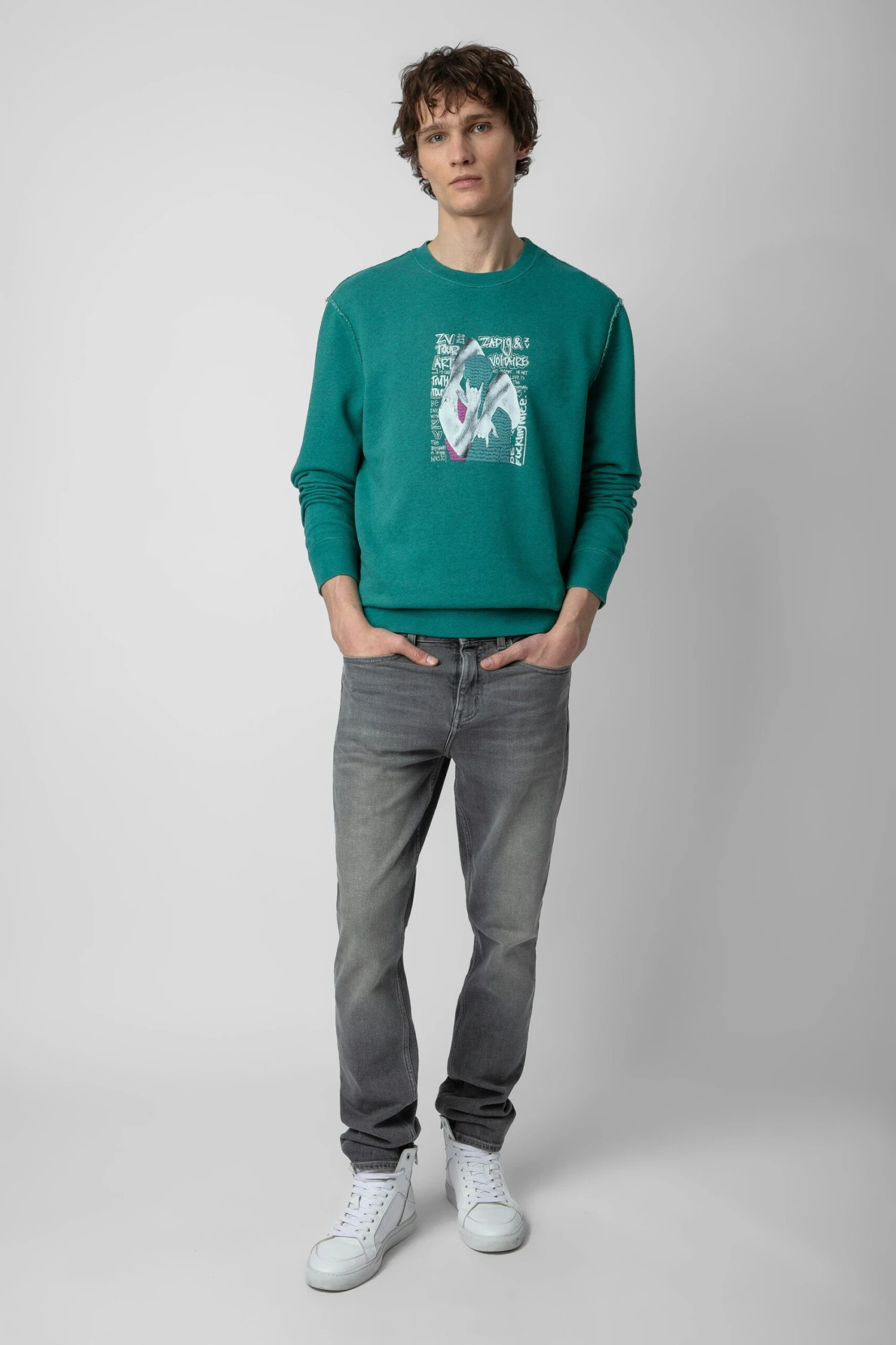 Zadig & Voltaire Simba Sweatshirt Aqua 3 Zadig & Voltaire Simba Sweatshirt Aqua - Image 3