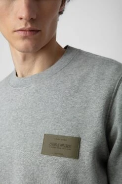 Zadig & Voltaire Aime Sweatshirt Gris Chine -Zadig & Voltaire Shop jmss00247 gris chine 4