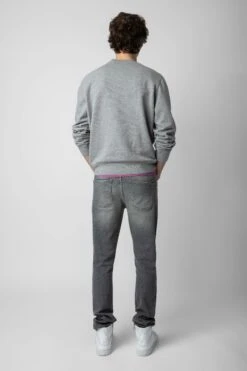 Zadig & Voltaire Aime Sweatshirt Gris Chine -Zadig & Voltaire Shop jmss00247 gris chine 5