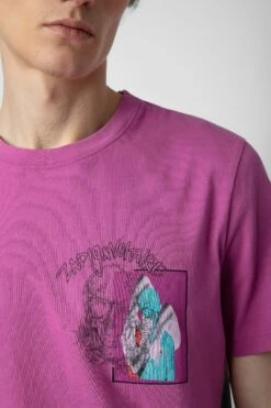 Zadig & Voltaire Ted Photoprint T-shirt Anemone 7 Zadig & Voltaire Ted Photoprint T-shirt Anemone -Zadig & Voltaire Shop jmts00637 anemone 4