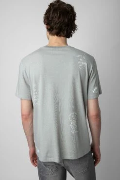 Zadig & Voltaire Ted Tag T-shirt Oyster -Zadig & Voltaire Shop jmts00642 oyster 5