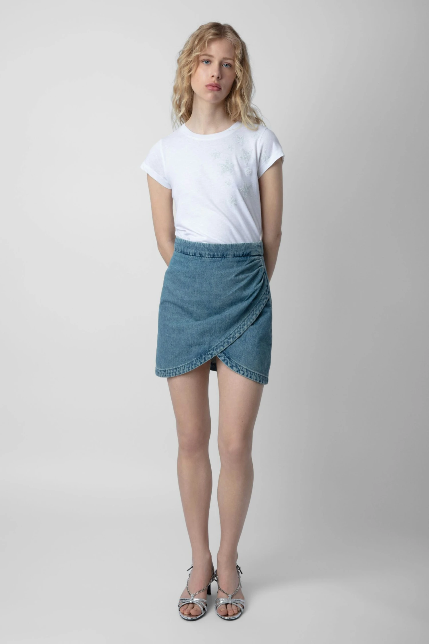 Zadig & Voltaire Skinny Stars Diamanté T-Shirt White 1 Zadig & Voltaire Skinny Stars Diamanté T-Shirt White