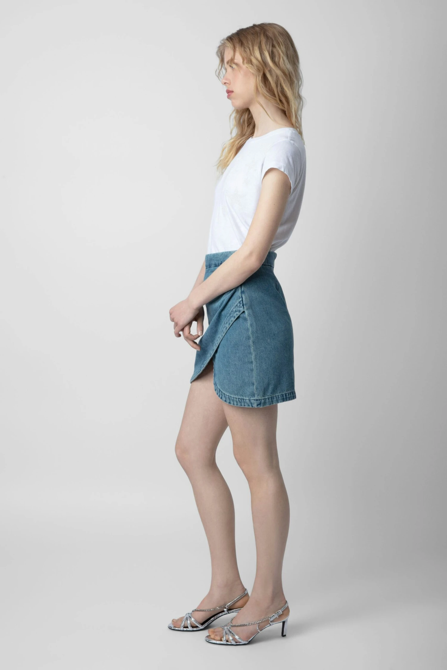 Zadig & Voltaire Skinny Stars Diamanté T-Shirt White 3 Zadig & Voltaire Skinny Stars Diamanté T-Shirt White - Image 3