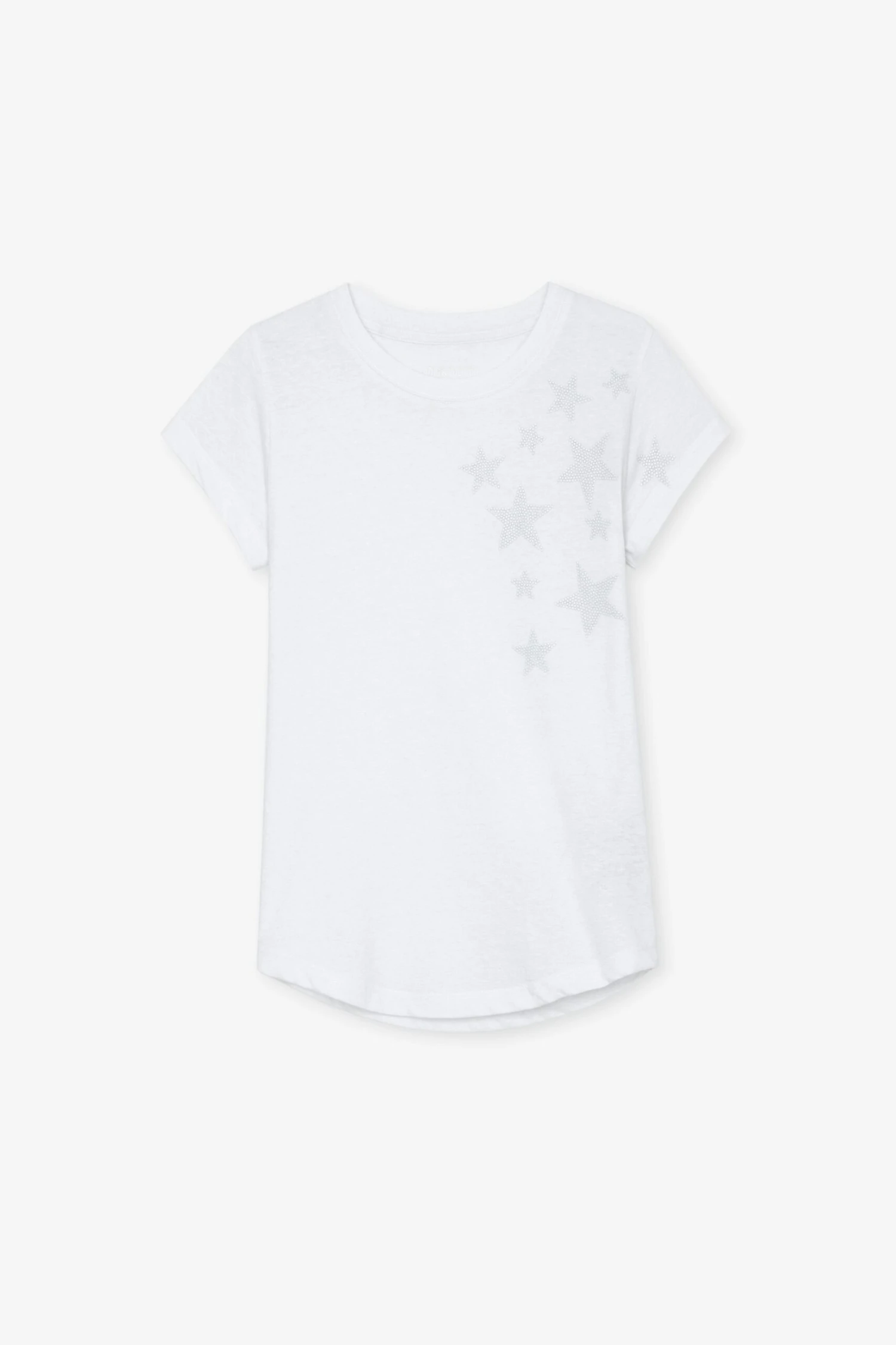 Zadig & Voltaire Skinny Stars Diamanté T-Shirt White 5 Zadig & Voltaire Skinny Stars Diamanté T-Shirt White - Image 5
