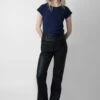Zadig & Voltaire Skinny Stars Diamanté T-Shirt Marine
