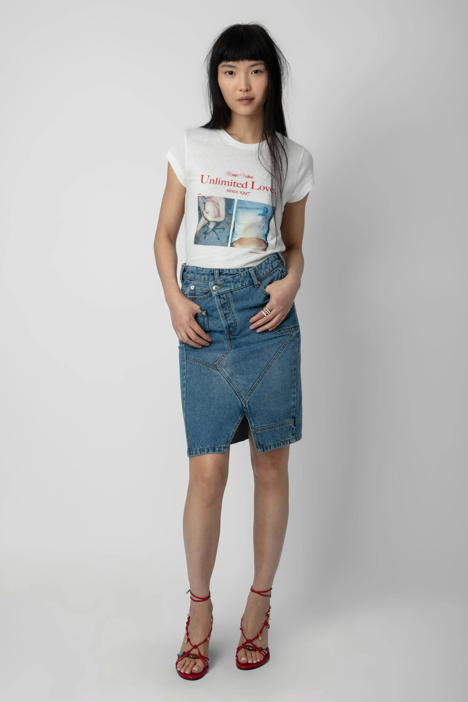Zadig & Voltaire Skinny Photoprint T-shirt Judo 1 Zadig & Voltaire Skinny Photoprint T-shirt Judo