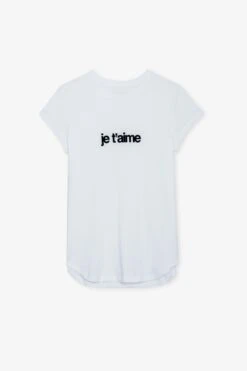 Zadig & Voltaire Woop Je T’aime T-shirt White 9 Zadig & Voltaire Woop Je T’aime T-shirt White -Zadig & Voltaire Shop jwts01623 blanc