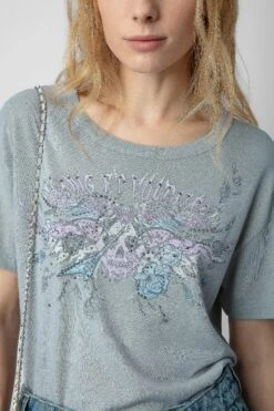 Zadig & Voltaire Marta Concert Diamanté T-shirt Oyster 9 Zadig & Voltaire Marta Concert Diamanté T-shirt Oyster -Zadig & Voltaire Shop jwts01645 oyster 4