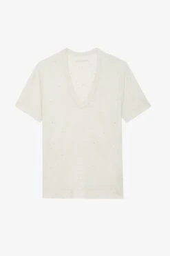 Zadig & Voltaire Wassa Diamanté T-shirt Petale -Zadig & Voltaire Shop jwts01646 petale copie
