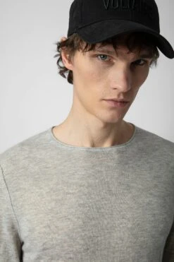 Zadig & Voltaire Teiss Cashmere Sweater Light Grey -Zadig & Voltaire Shop kmsw00010 light grey 3