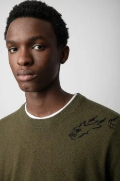 Zadig & Voltaire Marko Sweater Used Kaki -Zadig & Voltaire Shop kmsw00695 used kaki 5