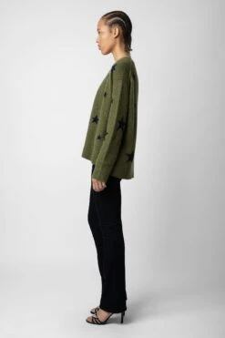 Zadig & Voltaire Mirka Cardigan Dark Olive 7 Zadig & Voltaire Mirka Cardigan Dark Olive -Zadig & Voltaire Shop kwca00556 dark olive 4