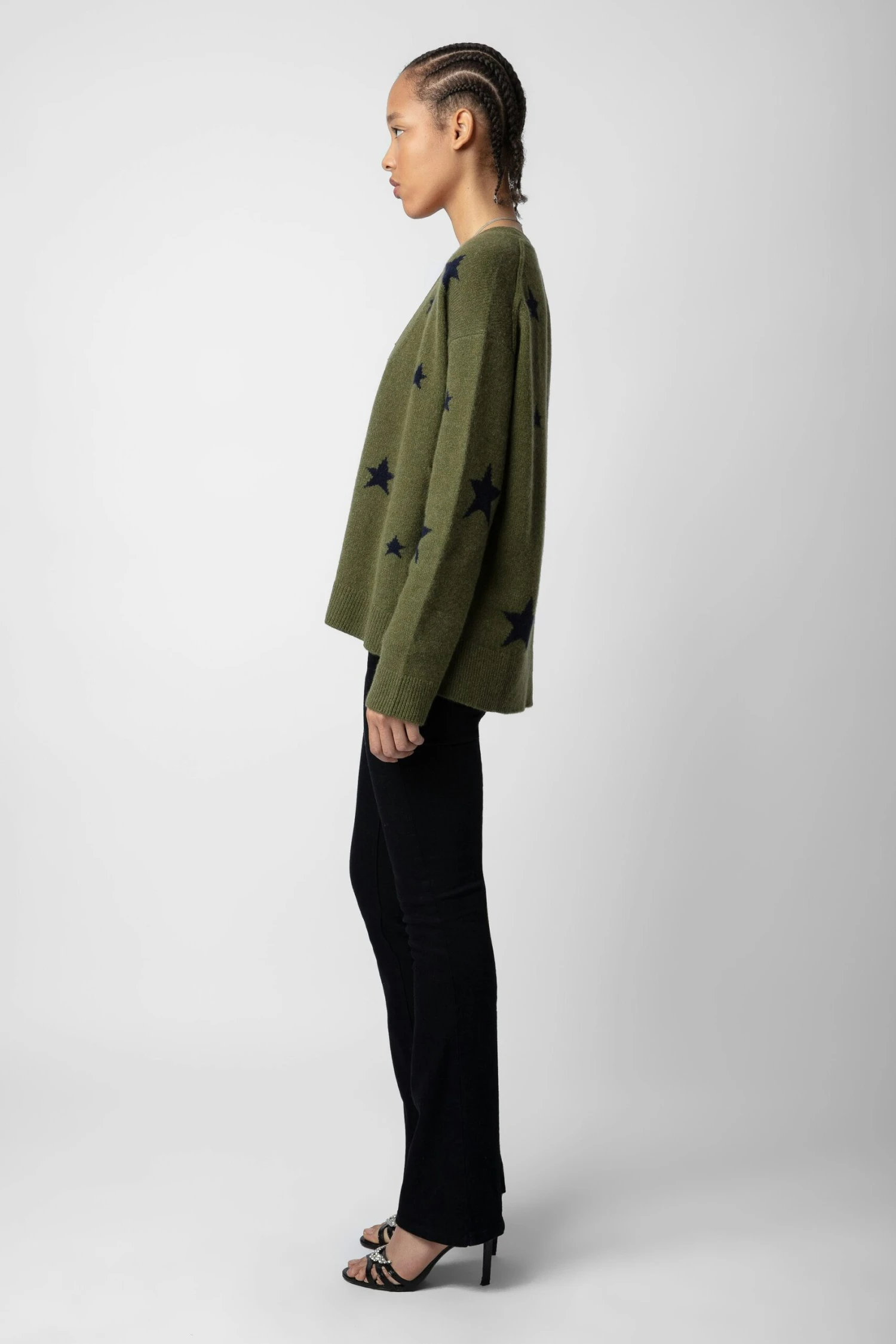 Zadig & Voltaire Mirka Cardigan Dark Olive 3 Zadig & Voltaire Mirka Cardigan Dark Olive - Image 3