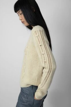 Zadig & Voltaire Morley Sweater Vanille 7 Zadig & Voltaire Morley Sweater Vanille -Zadig & Voltaire Shop kwca00566 ecru 4