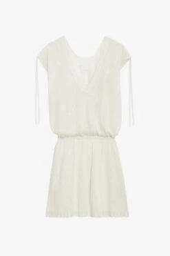 Zadig & Voltaire Alanis Dress Ecru -Zadig & Voltaire Shop kwdr00184 ecru copie