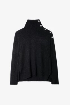 Zadig & Voltaire Alma Jeweled Sweater Black -Zadig & Voltaire Shop kwsw00002 noir 1
