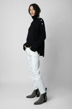 Zadig & Voltaire Alma Jeweled Sweater Black -Zadig & Voltaire Shop kwsw00002 noir 4