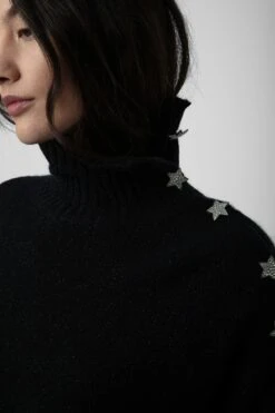 Zadig & Voltaire Alma Jeweled Sweater Black -Zadig & Voltaire Shop kwsw00002 noir 5
