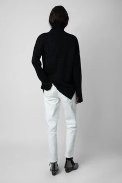 Zadig & Voltaire Alma Jeweled Sweater Black -Zadig & Voltaire Shop kwsw00002 noir 6