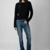 Zadig & Voltaire Cici Patch Cashmere Sweater Black