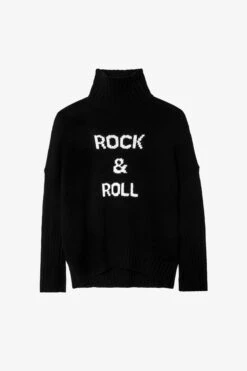Zadig & Voltaire Alma Rock & Roll Sweater Black -Zadig & Voltaire Shop kwsw00065 noir 1